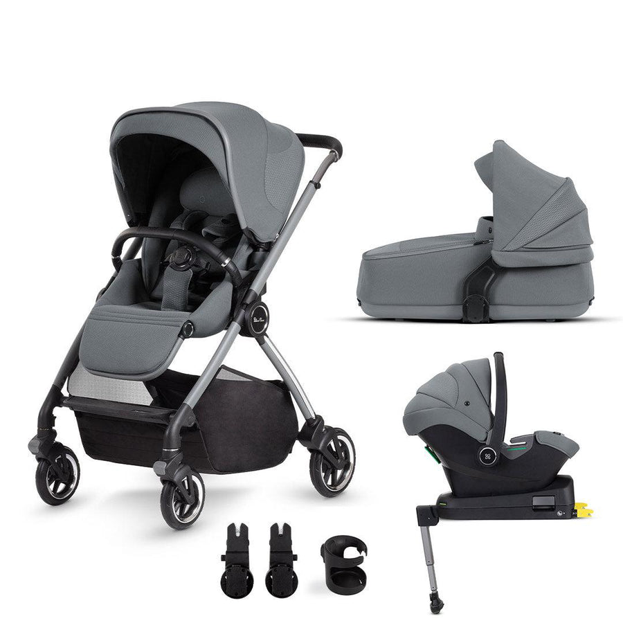 Silver Cross Dune Travel System - Glacier-Travel Systems-Compact Folding Carrycot- | Natural Baby Shower