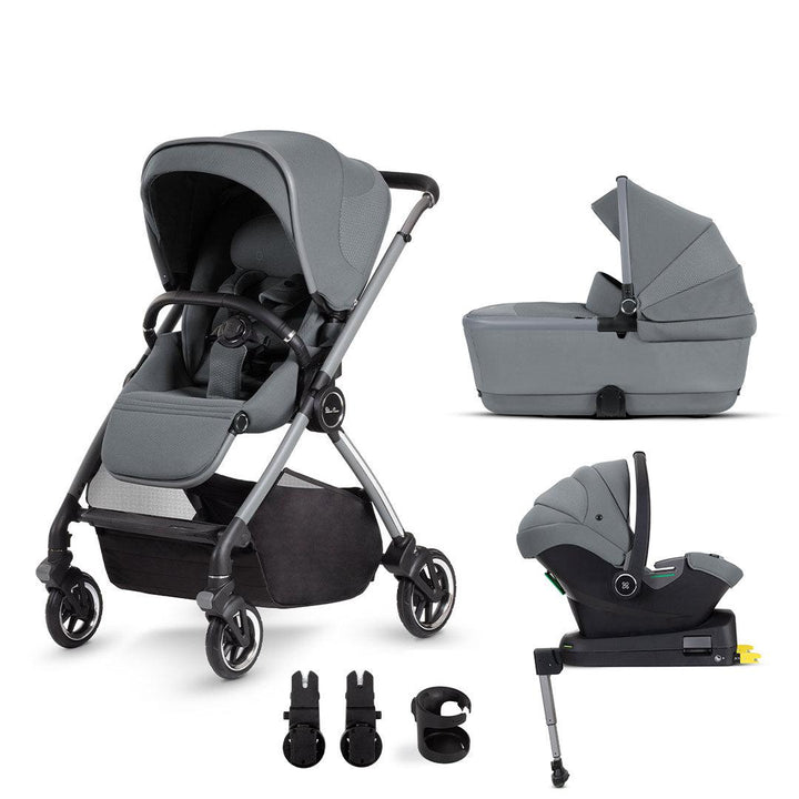 Silver Cross Dune Travel System - Glacier-Travel Systems-First Bed Folding Carrycot- | Natural Baby Shower