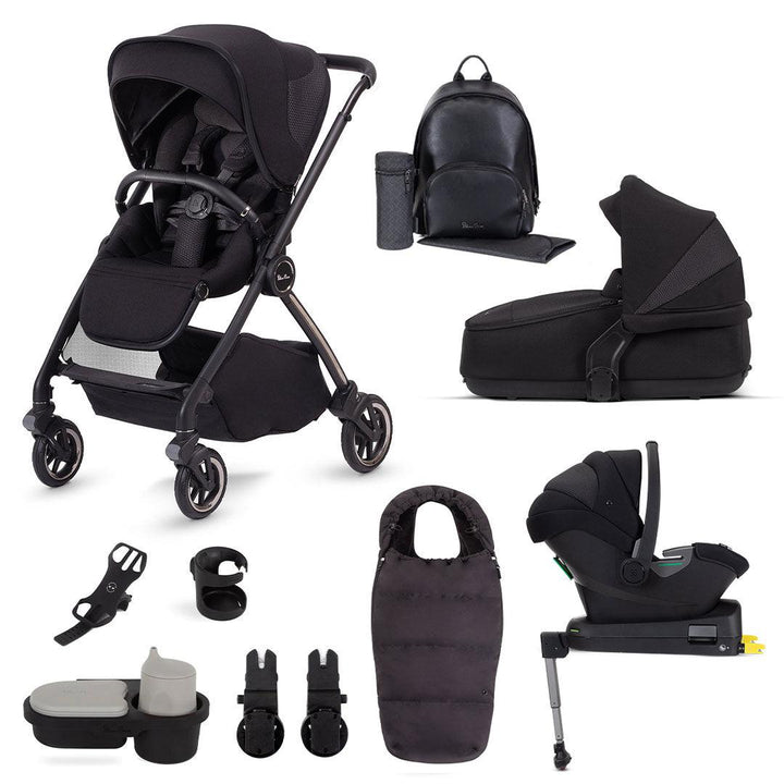 Silver Cross Dune Ultimate Travel System Bundle - Space-Travel Systems-Compact Folding Carrycot- | Natural Baby Shower