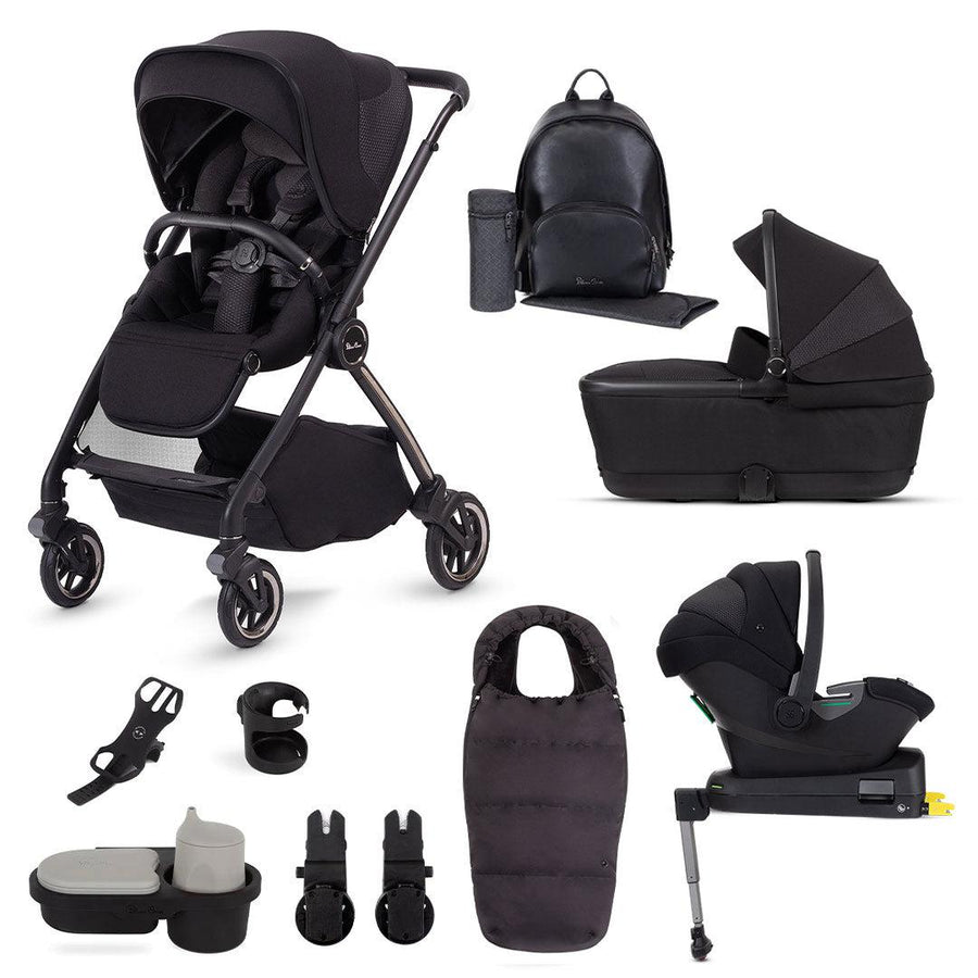 Silver Cross Dune Ultimate Travel System Bundle - Space-Travel Systems-First Bed Folding Carrycot- | Natural Baby Shower