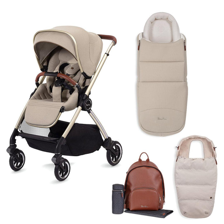 Silver Cross Dune Pushchair - Stone-Strollers-Fashion Pack-Newborn Pod | Natural Baby Shower