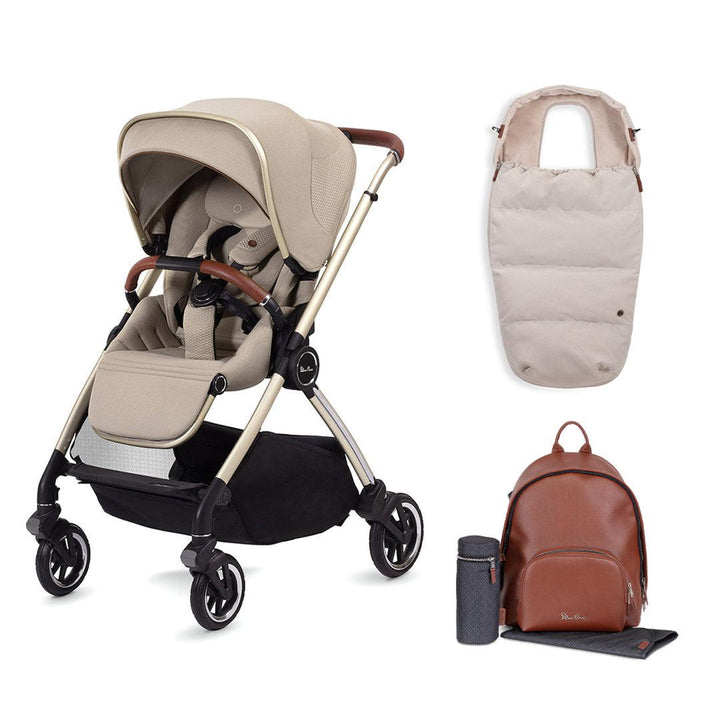 Silver Cross Dune Pushchair - Stone-Strollers-Fashion Pack-No Carrycot | Natural Baby Shower