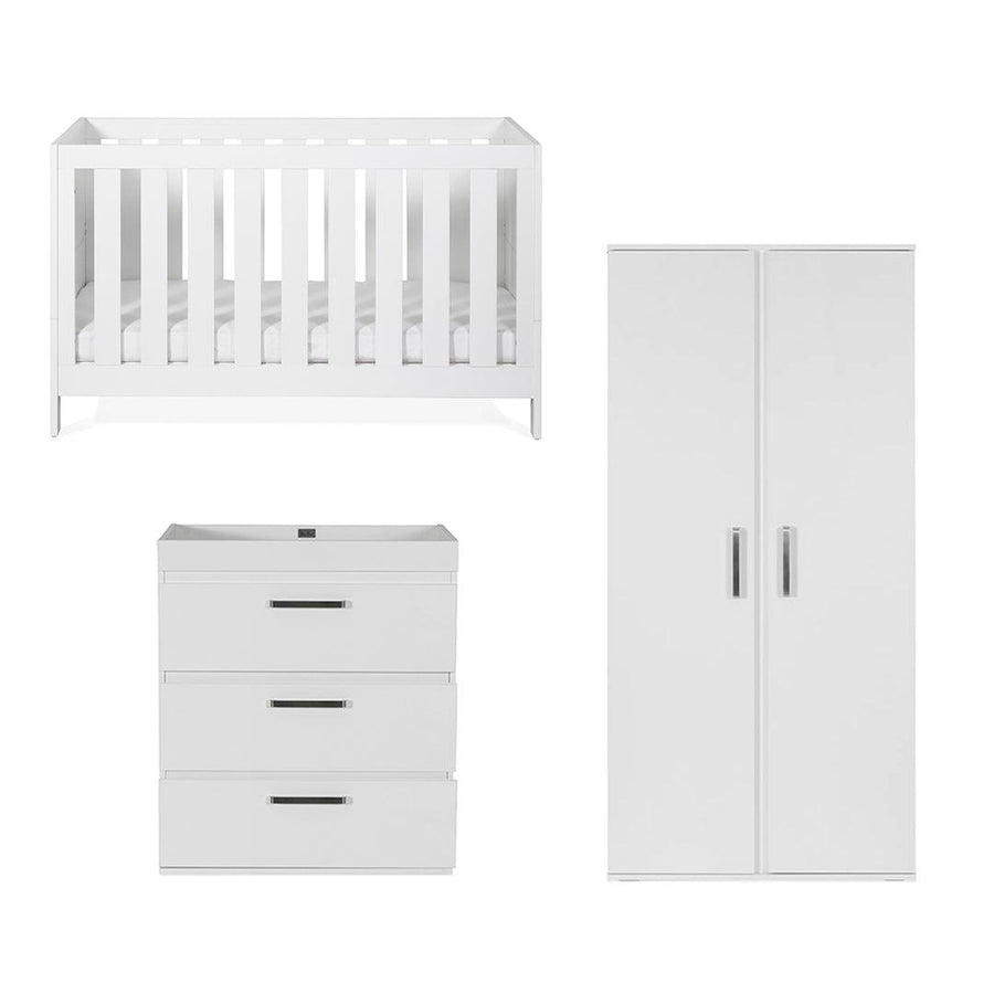 Silver Cross 3 Piece Nursery Set - Finchley White-Nursery Sets-No Mattress- | Natural Baby Shower