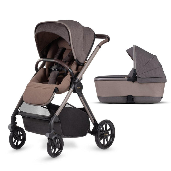 Silver Cross Reef Pushchair - Earth-Strollers-No Pack-First Bed Folding Carrycot | Natural Baby Shower