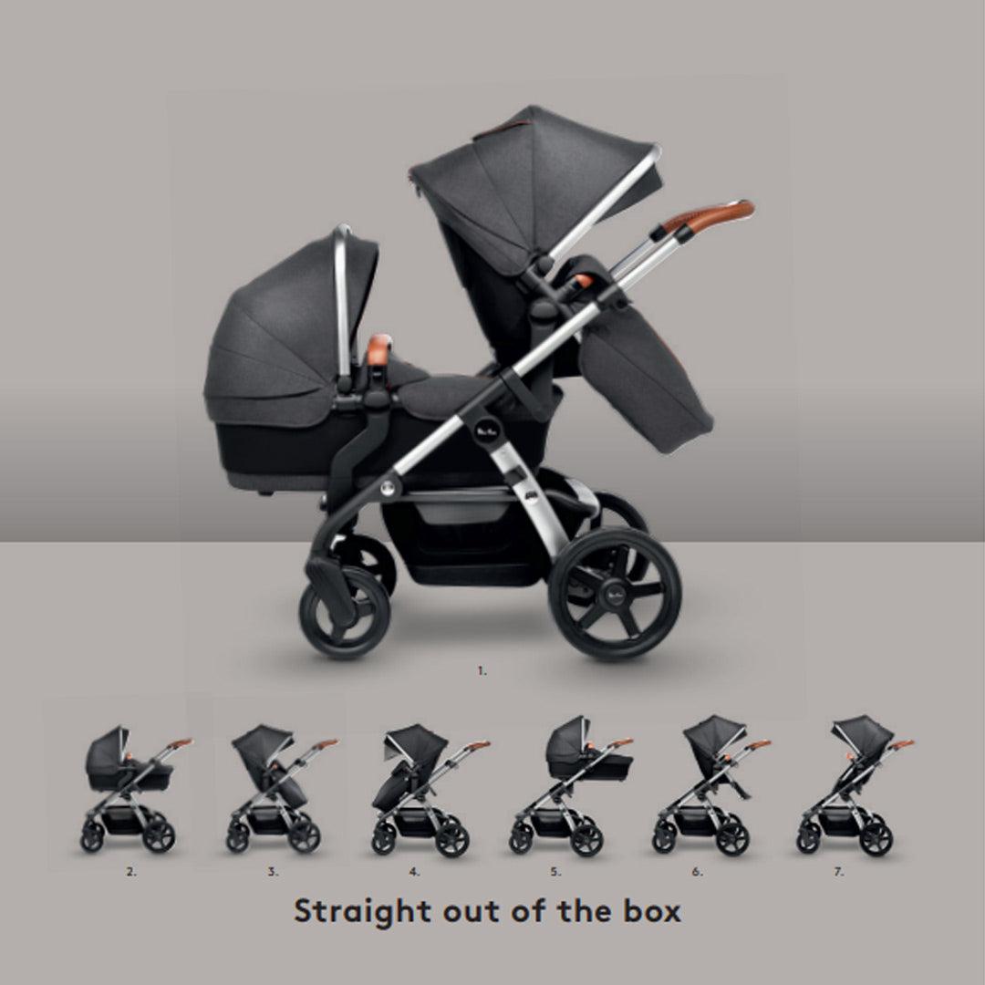 Silver Cross Wave 3 Pushchair - Onyx-Strollers- | Natural Baby Shower