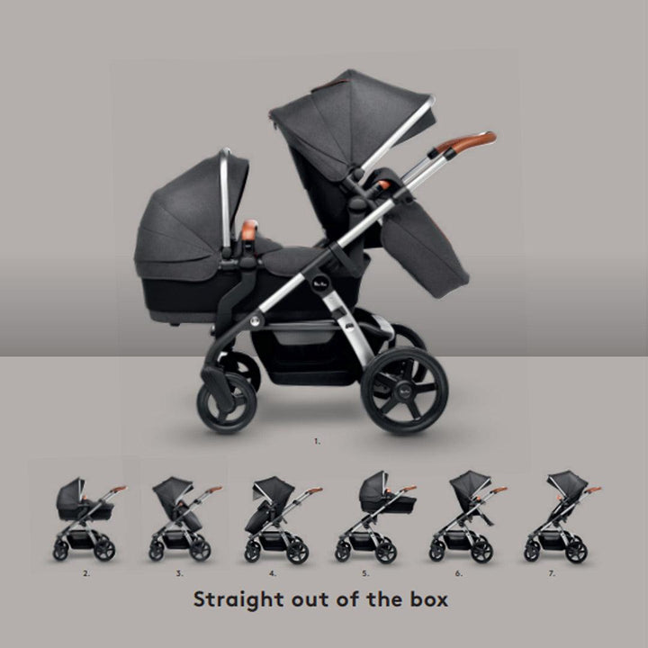 Silver Cross Wave Twin Pushchair - Lunar-Strollers- | Natural Baby Shower
