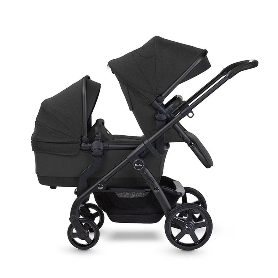 Silver Cross Wave Double Pushchair - Onyx-Strollers- | Natural Baby Shower