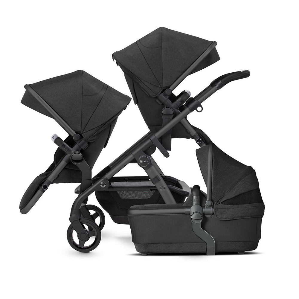 Silver Cross Wave Double Pushchair - Onyx-Strollers- | Natural Baby Shower