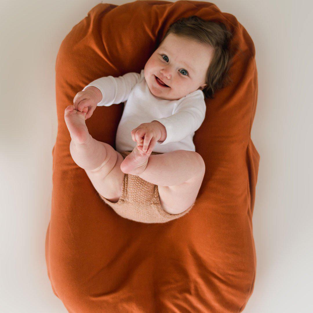 Snuggle Me Organic Infant Lounger Cover - Gingerbread-Baby Nest Covers- | Natural Baby Shower
