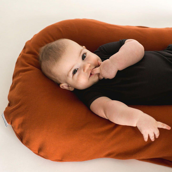 Snuggle Me Organic Infant Lounger Cover - Gingerbread-Baby Nest Covers- | Natural Baby Shower
