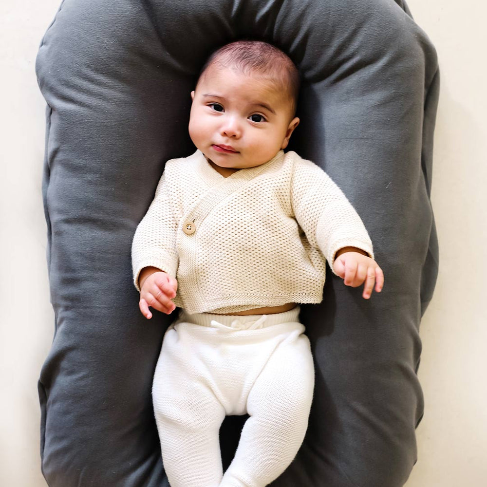 Snuggle Me Organic Infant Lounger Cover - Sparrow-Baby Nest Covers- | Natural Baby Shower
