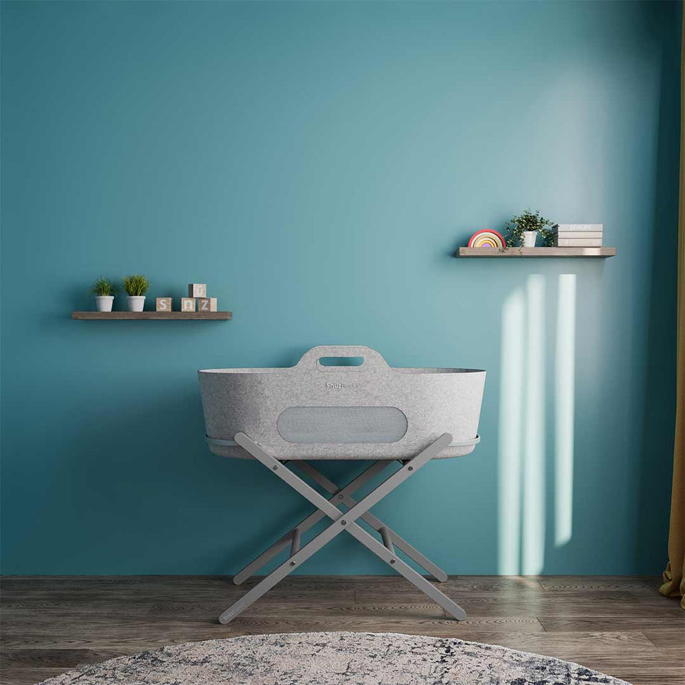(24.04.04 - DONT SET LIVE) -> SnuzBaskit Moses Stand - Dove Grey-Moses Basket Stands- | Natural Baby Shower