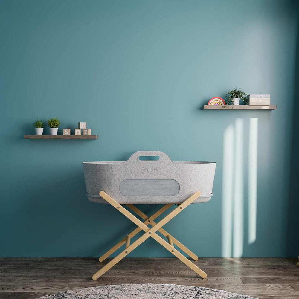 (24.04.04 - DONT SET LIVE) -> SnuzBaskit Moses Stand - Natural-Moses Basket Stands- | Natural Baby Shower