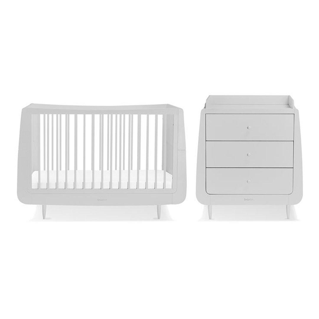 SnuzKot Skandi 2 Piece Nursery Furniture Set - Haze Grey-Nursery Sets- | Natural Baby Shower
