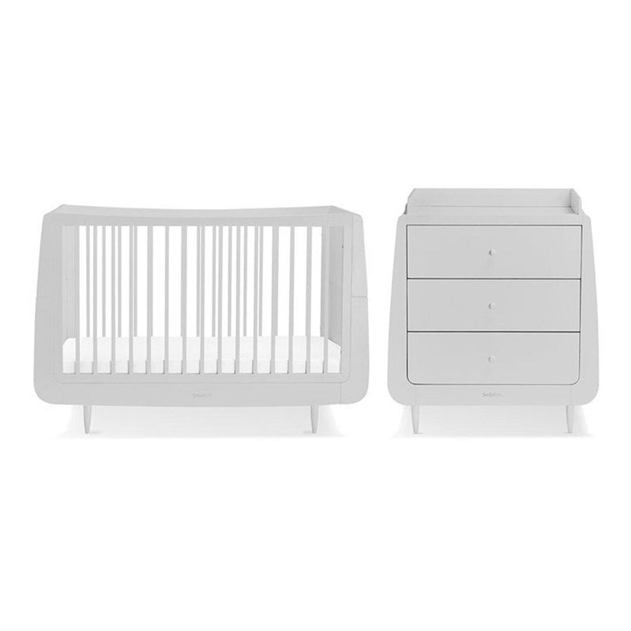 SnuzKot Skandi 2 Piece Nursery Furniture Set - Haze Grey-Nursery Sets- | Natural Baby Shower