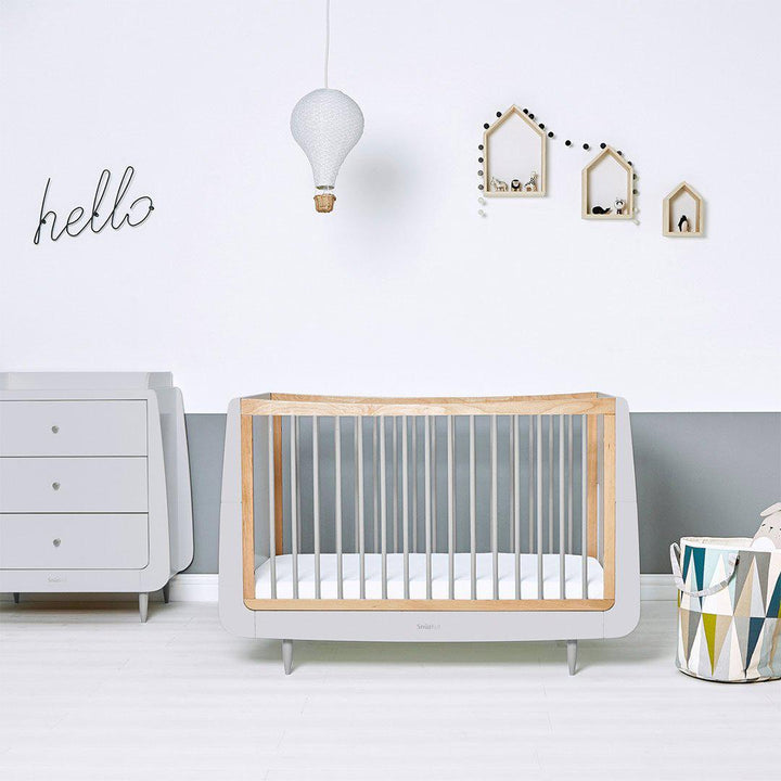 SnuzKot Skandi 2 Piece Nursery Furniture Set - Skandi Grey-Nursery Sets- | Natural Baby Shower