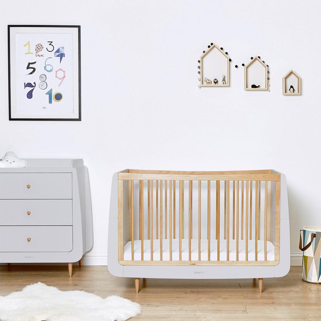 SnuzKot Skandi 2 Piece Nursery Furniture Set - Skandi Natural-Nursery Sets- | Natural Baby Shower