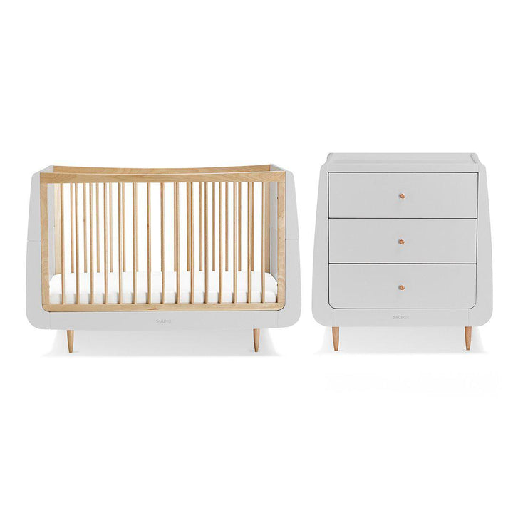 SnuzKot Skandi 2 Piece Nursery Furniture Set - Skandi Natural-Nursery Sets- | Natural Baby Shower