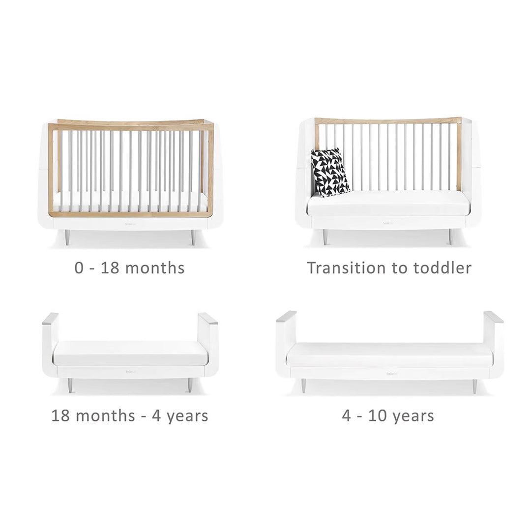 SnuzKot Skandi 3 Piece Nursery Furniture Set - Grey-Nursery Sets- | Natural Baby Shower