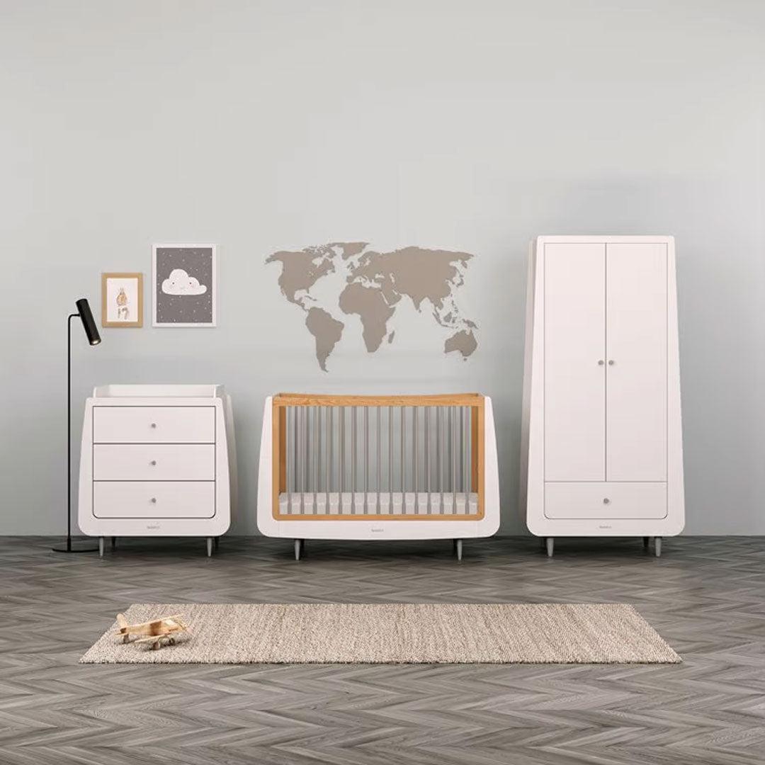 SnuzKot Skandi 3 Piece Nursery Furniture Set - Grey-Nursery Sets- | Natural Baby Shower