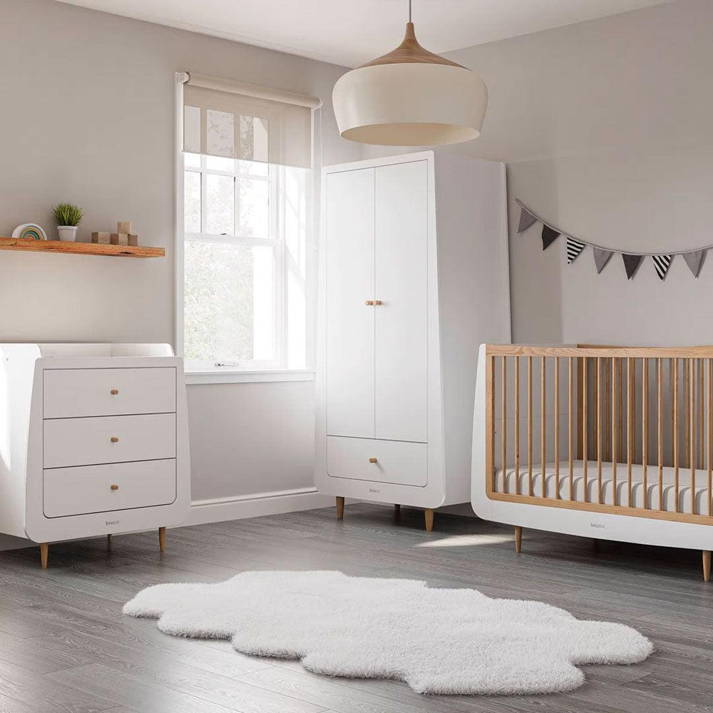 SnuzKot Skandi 3 Piece Nursery Furniture Set - Natural-Nursery Sets- | Natural Baby Shower