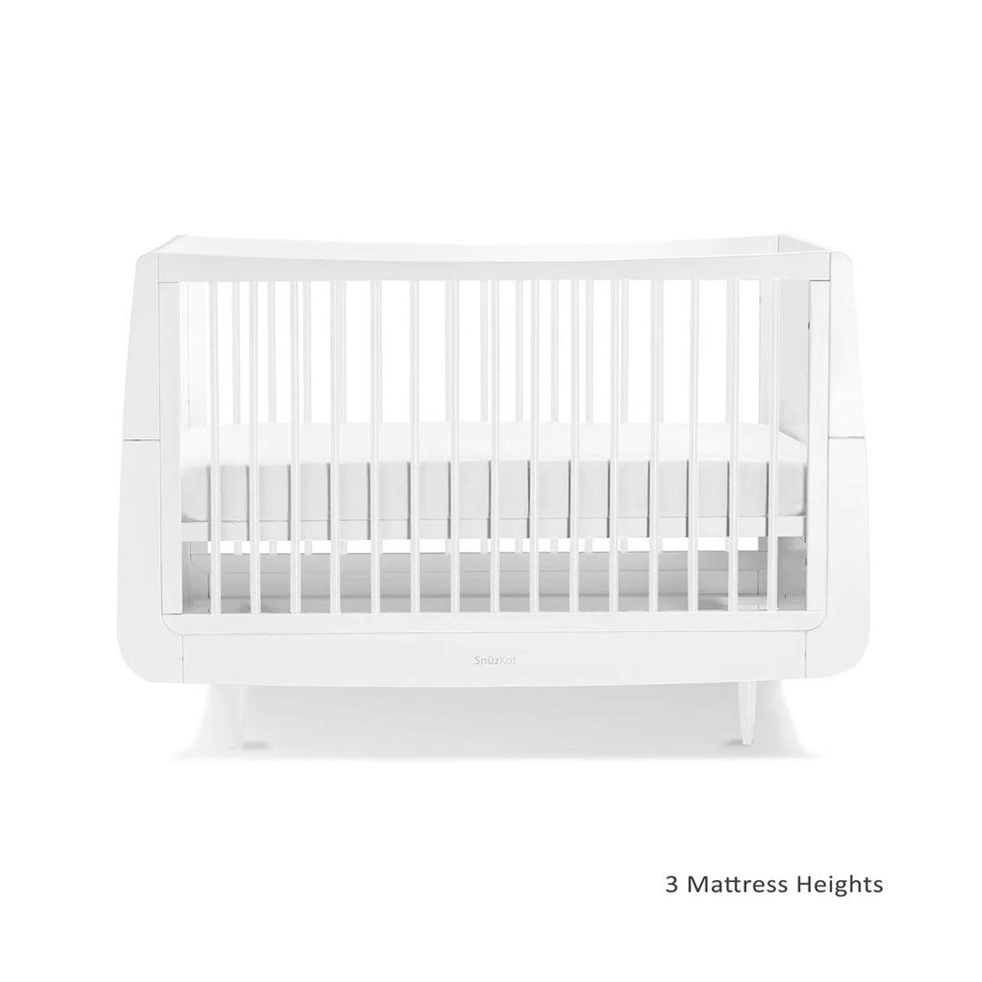 SnuzKot Skandi 3 Piece Nursery Furniture Set - White-Nursery Sets- | Natural Baby Shower