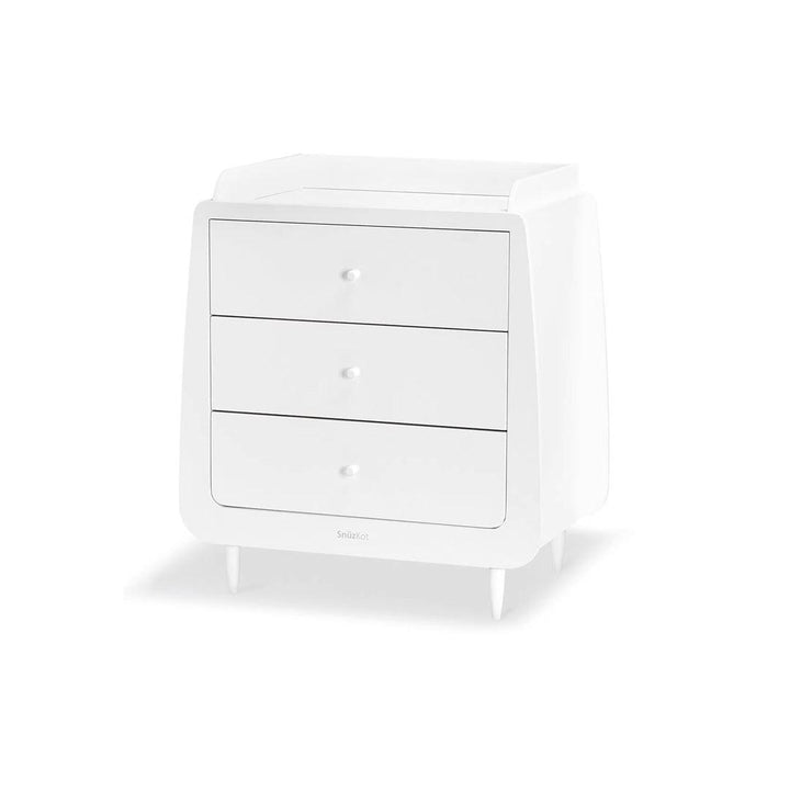 SnuzKot Skandi 3 Piece Nursery Furniture Set - White-Nursery Sets-White-No Mattress | Natural Baby Shower