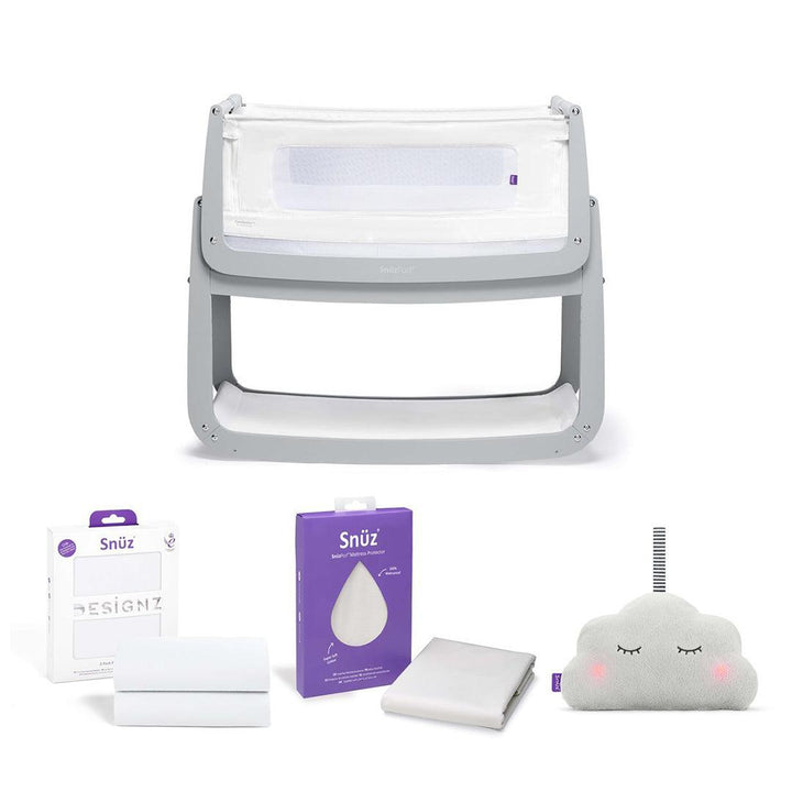 SnuzPod4 Bedside Crib Starter Bundle - Dove-Bedside Cribs- | Natural Baby Shower