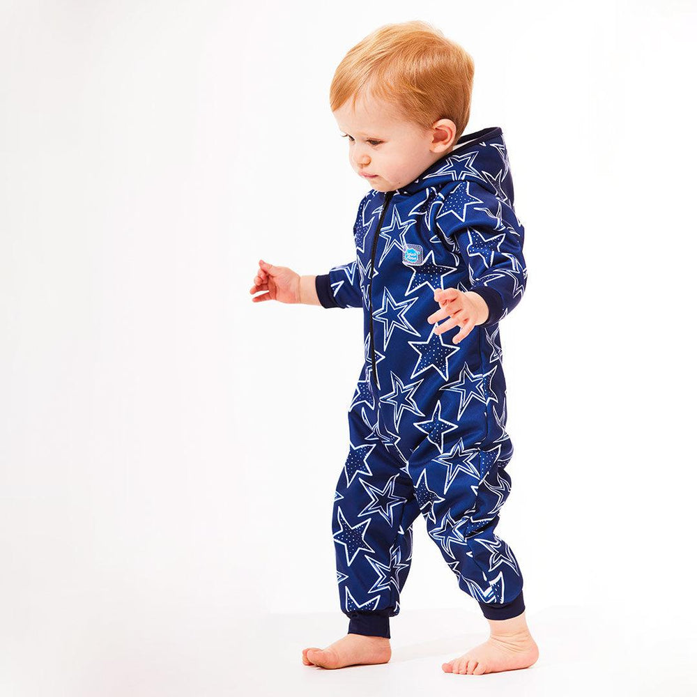 Splash About After Swim Waterproof Onesie - Stars Print-Swim Jumpsuits-Stars Print-6-12m | Natural Baby Shower