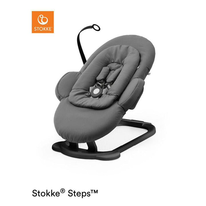 Stokke Steps Chair Bouncer - Herringbone Grey-Baby Bouncers- | Natural Baby Shower