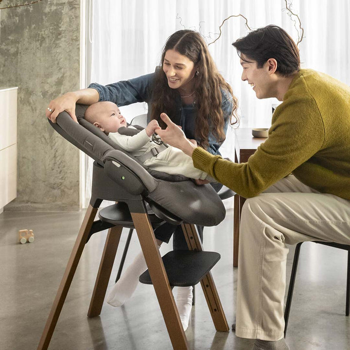 Stokke Steps Chair Bouncer - Herringbone Grey-Baby Bouncers- | Natural Baby Shower