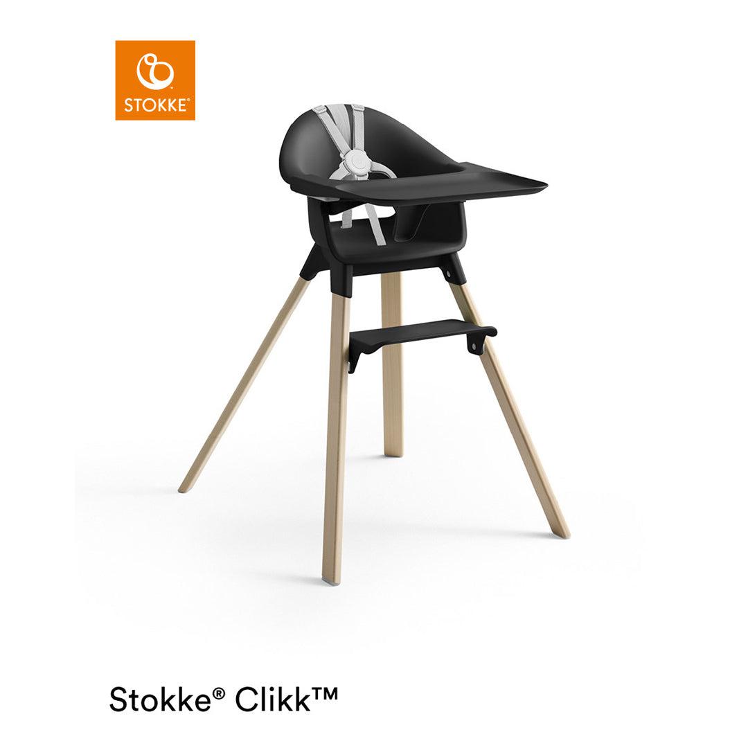 Stokke Clikk Highchair - Black/Natural-Highchairs- | Natural Baby Shower