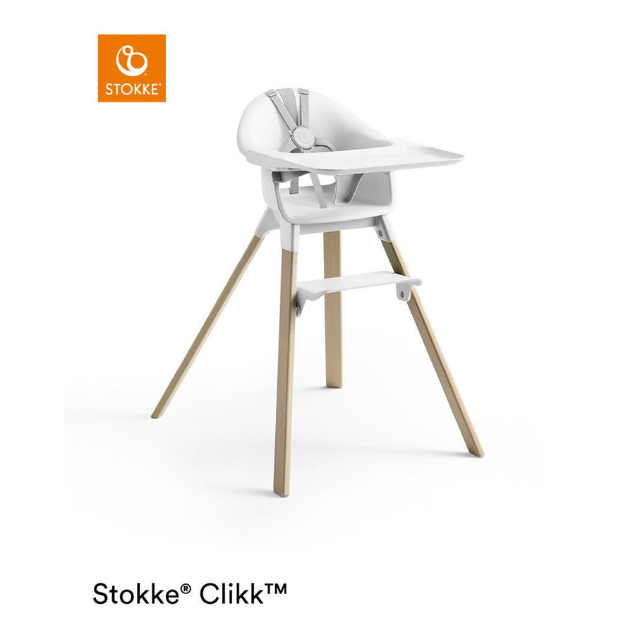 Stokke Clikk Highchair - White-Highchairs- | Natural Baby Shower