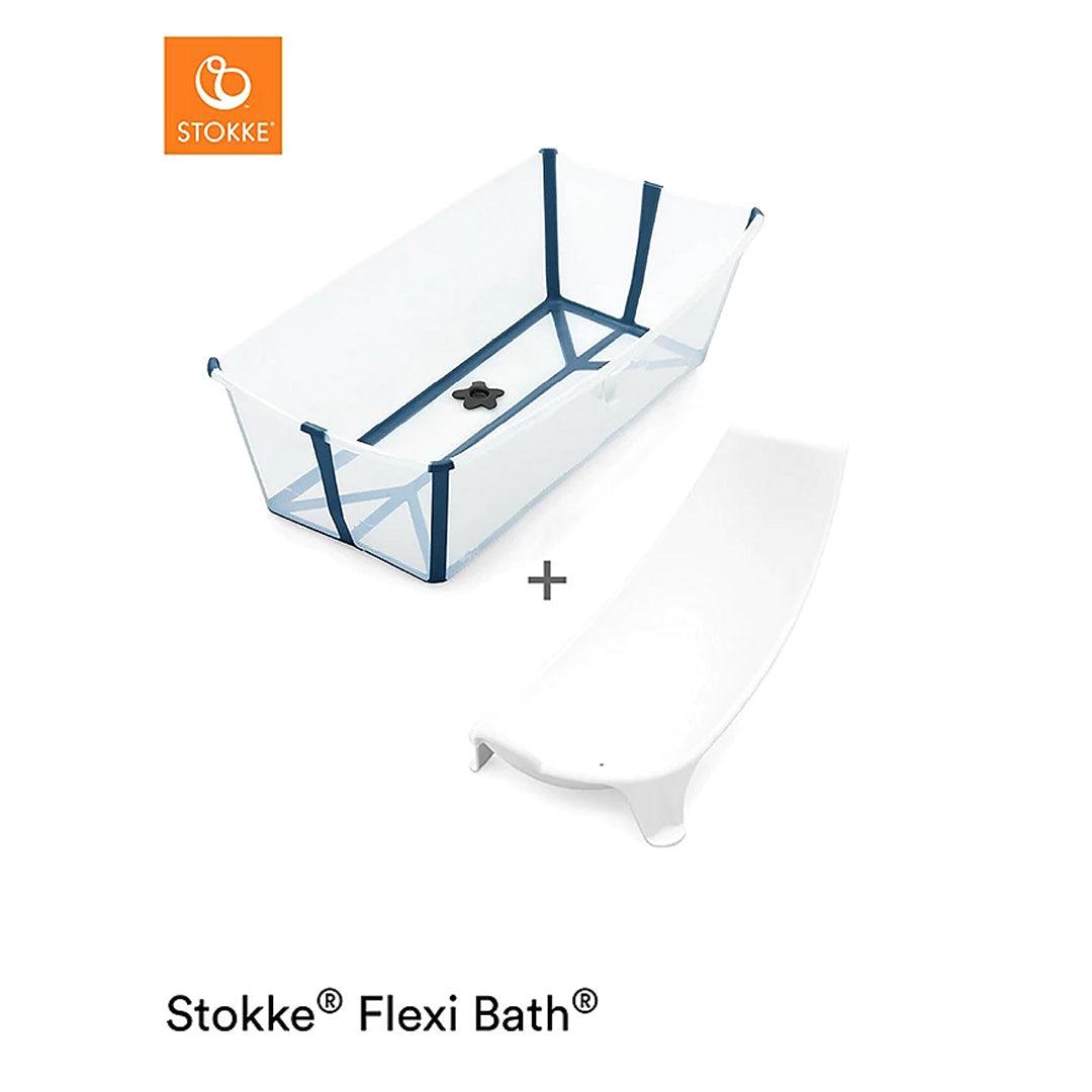 Stokke Flexi Bath Bundle - X-Large - Transparent Blue-Baths- | Natural Baby Shower
