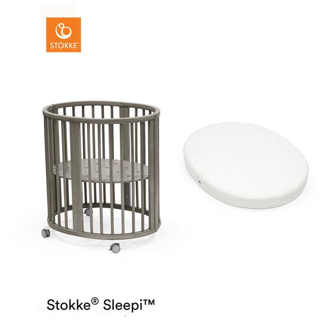Stokke Sleepi V3 Mini Crib - Hazy Grey-Cribs-Stokke Sleepi Mini Mattress V3- | Natural Baby Shower