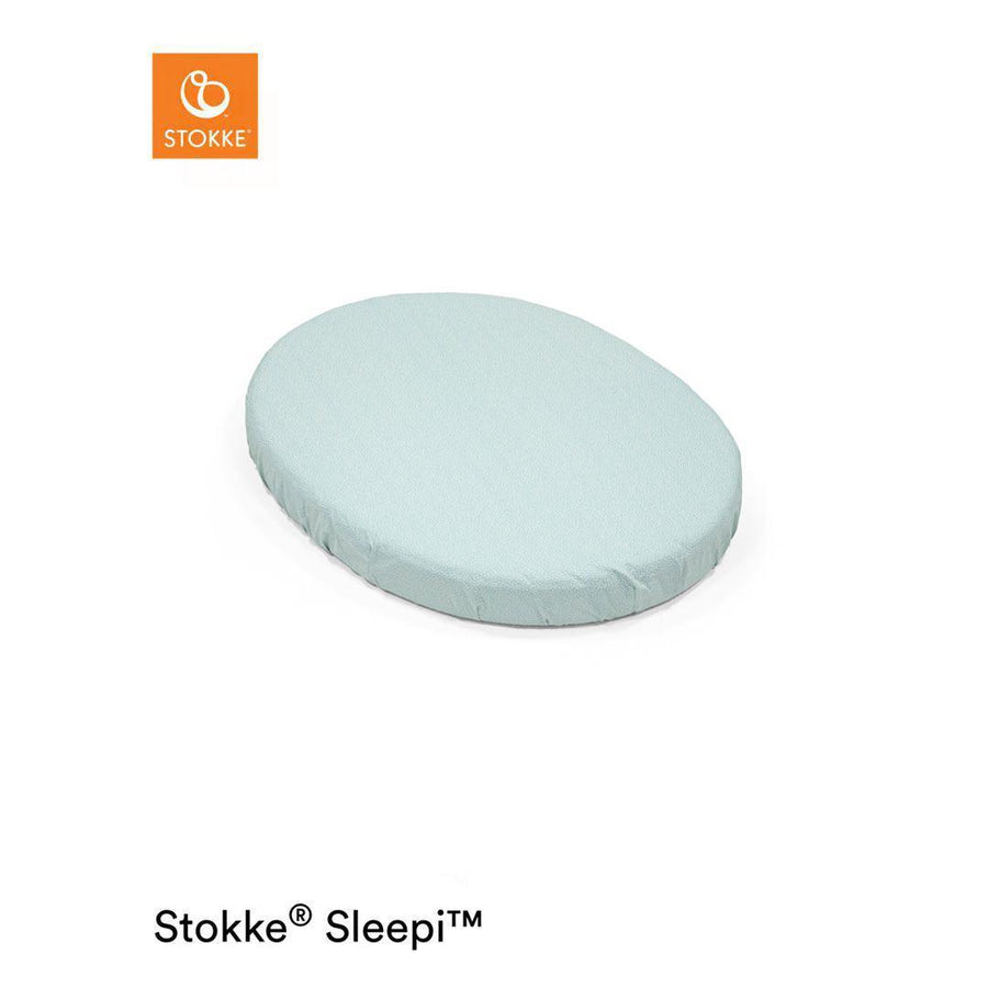 Stokke Sleepi V3 Mini Fitted Sheet - Dots / Sage-Sheets- | Natural Baby Shower