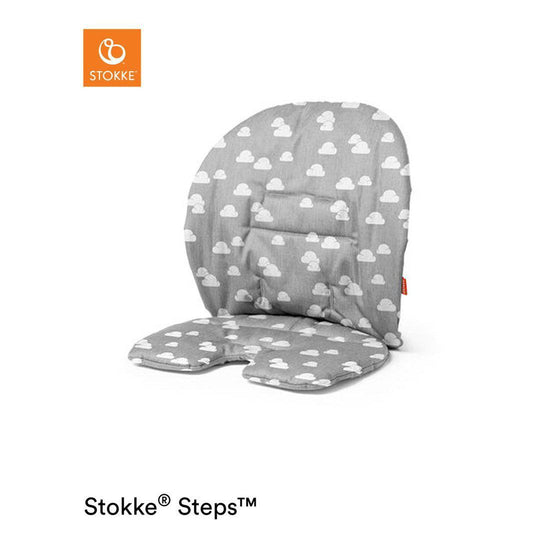 Stokke Steps Chair Baby Set Cushion - Grey Clouds-Highchair Accessories- | Natural Baby Shower