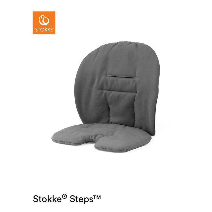 Stokke Steps Chair Baby Set Cushion - Herringbone Grey-Highchair Accessories- | Natural Baby Shower