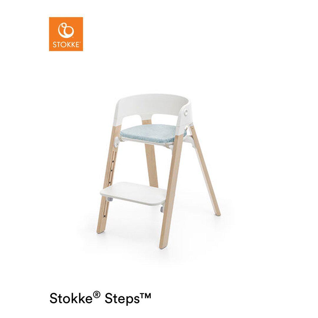 Stokke Steps Chair Cushion - Jade Twill-Highchair Accessories- | Natural Baby Shower