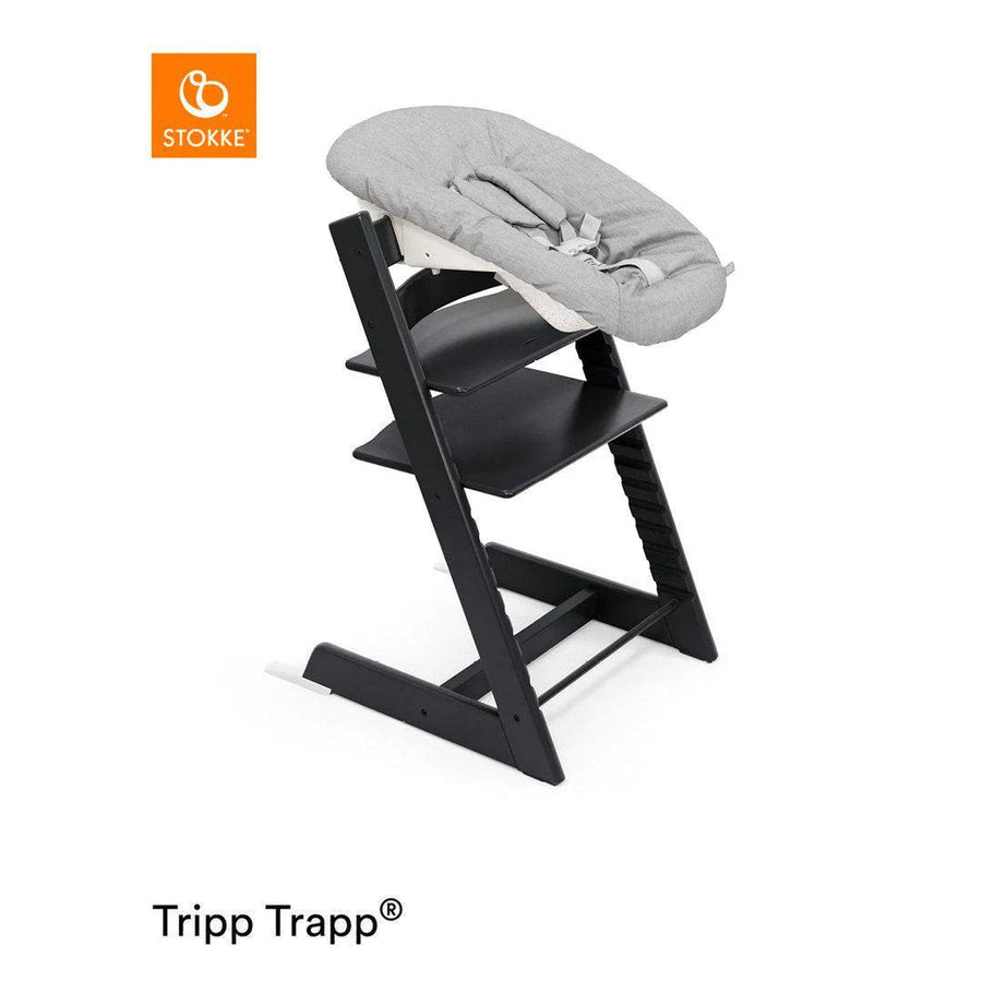 Stokke Tripp Trapp Highchair + Newborn Set Bundle - Black-Highchairs- | Natural Baby Shower