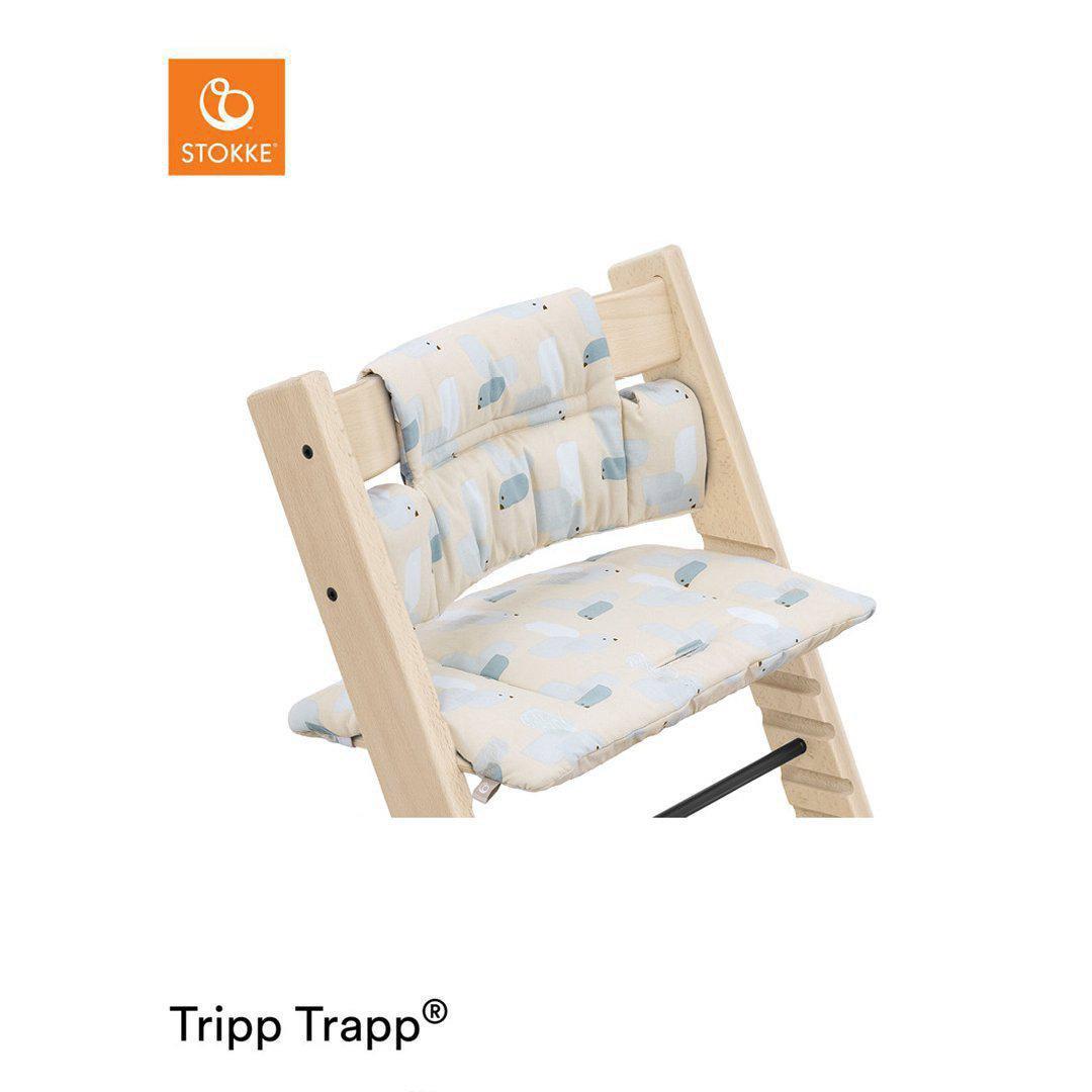 Stokke Tripp Trapp Classic Cushion - Birds Blue-Highchair Accessories-Birds Blue- | Natural Baby Shower