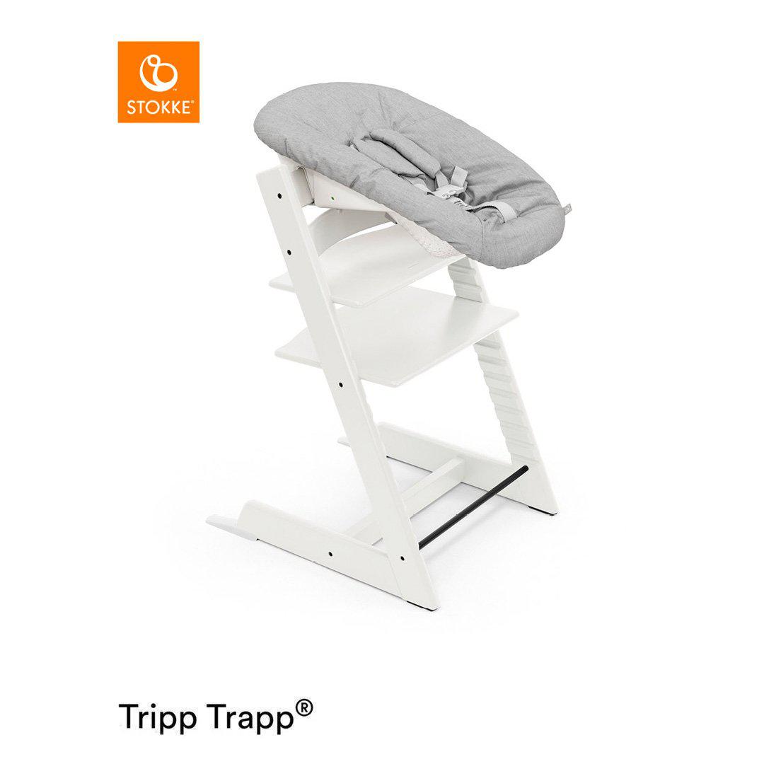 Stokke Tripp Trapp Highchair + Newborn Set-Highchairs-White- | Natural Baby Shower