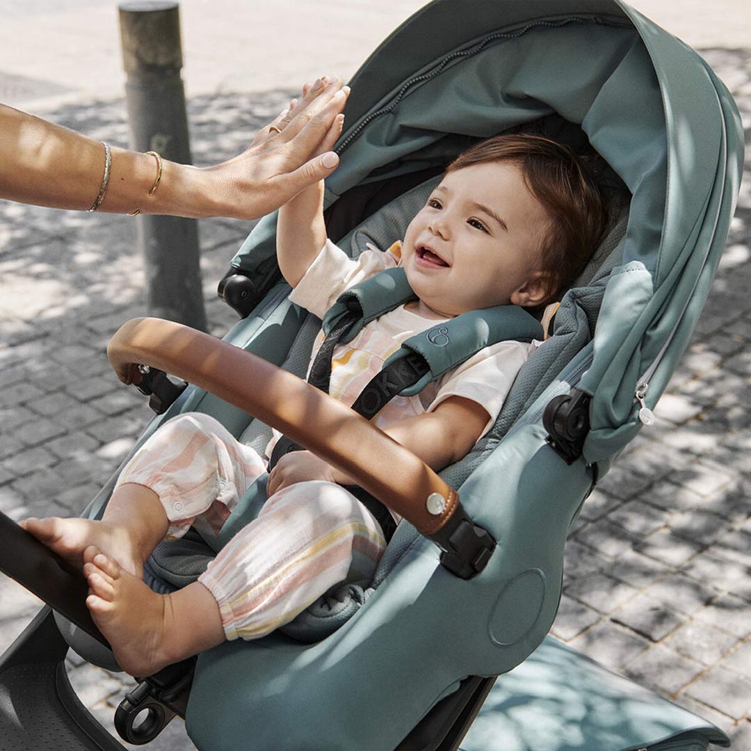Stokke Xplory X Pushchair - Cool Teal-Strollers-Cool Teal-With Carrycot | Natural Baby Shower