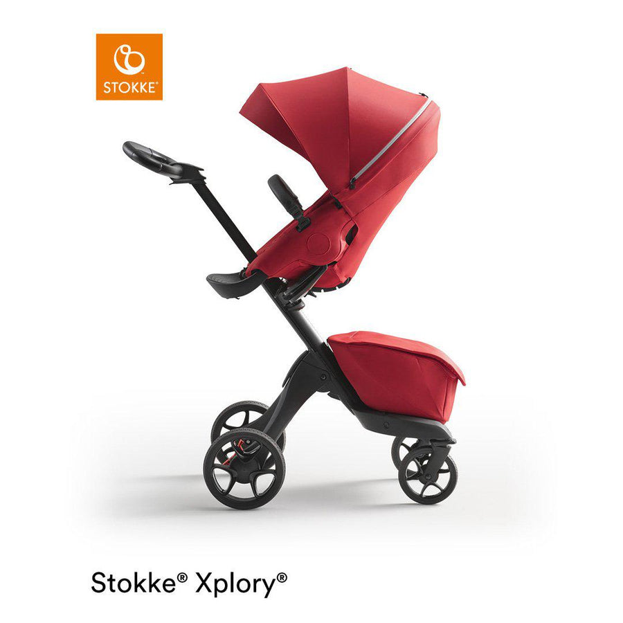 Stokke Xplory X Pushchair - Ruby Red-Strollers-Ruby Red-With Carrycot | Natural Baby Shower