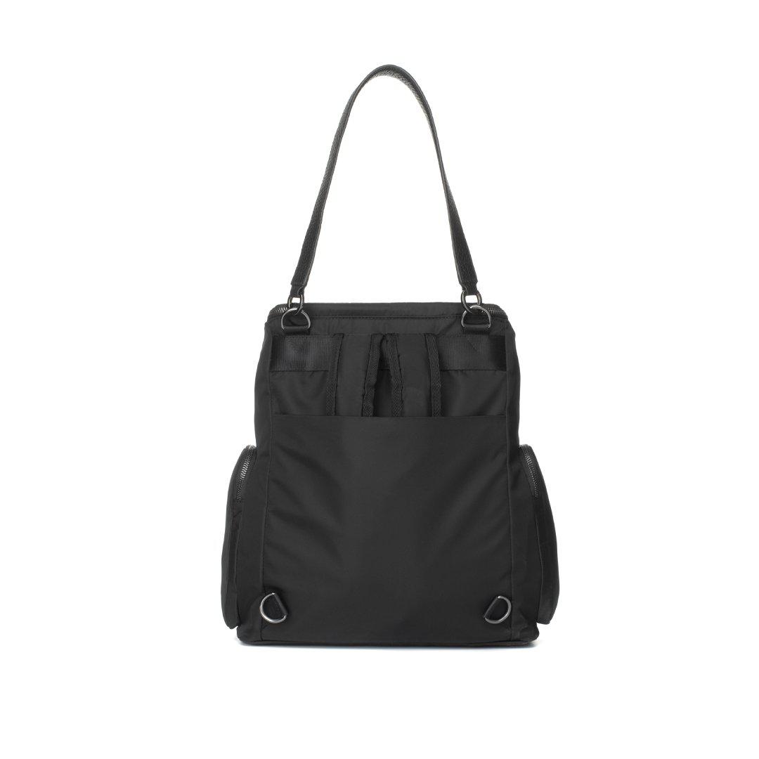 Storksak Alyssa Changing Backpack - Black + Gunmetal-Changing Bags- | Natural Baby Shower