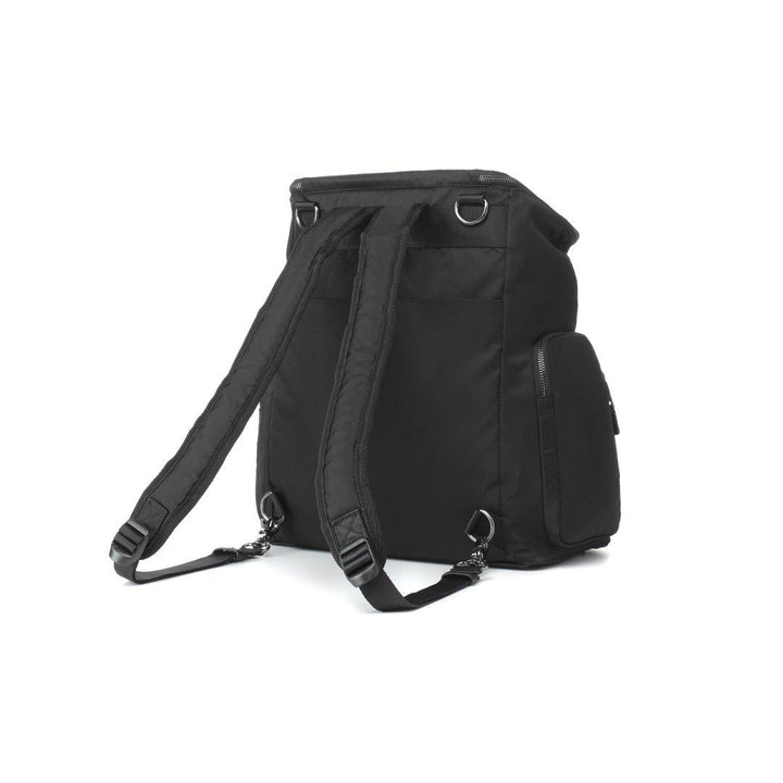 Storksak Alyssa Changing Backpack - Black + Gunmetal-Changing Bags- | Natural Baby Shower