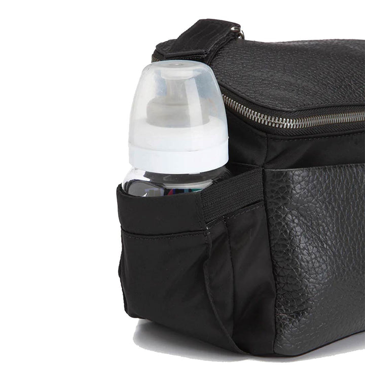Storksak Alyssa Stroller Organiser - Black + Gunmetal-Stroller Organisers- | Natural Baby Shower