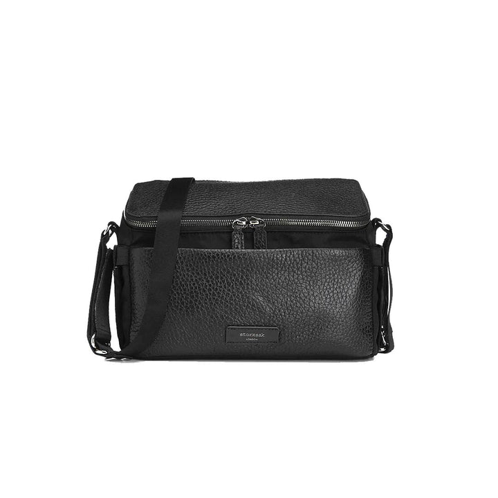 Storksak Alyssa Stroller Organiser - Black + Gunmetal-Stroller Organisers- | Natural Baby Shower