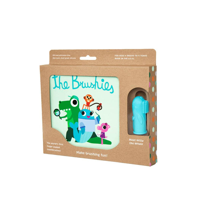 The Brushies - Brushie Toothbrush + Book Set - Willa-Toothcare-One Size-Blue | Natural Baby Shower