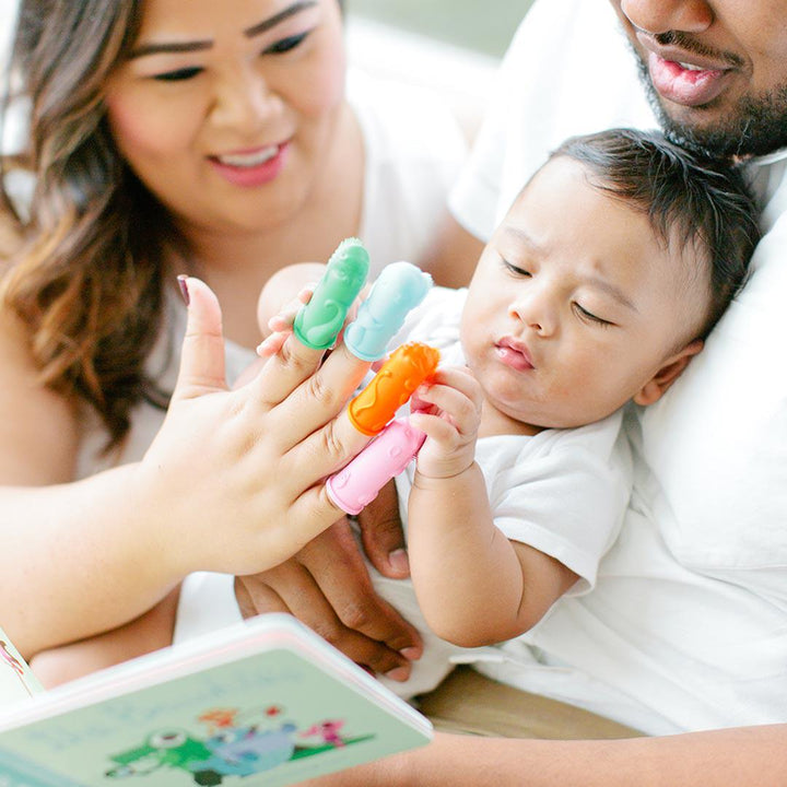 The Brushies - Brushie Toothbrush + Book Set - Momo-Toothcare-One Size-Orange | Natural Baby Shower